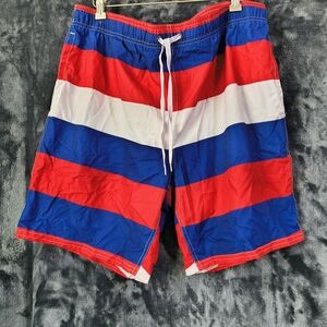 Outdoor Oasis Red, White, and Blue Board Shorts Men's  Large